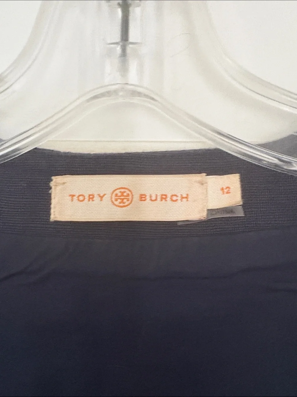 Tory Burch Navy Sleeveless Button Front Dress Size 12 - Picture 2 of 3